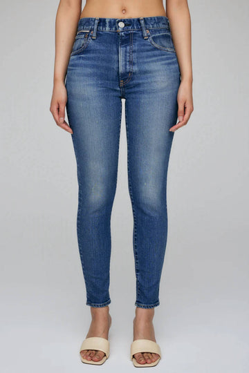 Moussy rhett skinny-hi jeans in dark blue