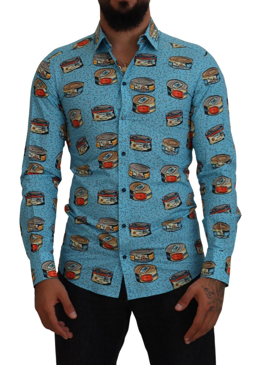 DOLCE & GABBANA Dolce & Gabbana  Printed Cotton Casual  Men's Shirt