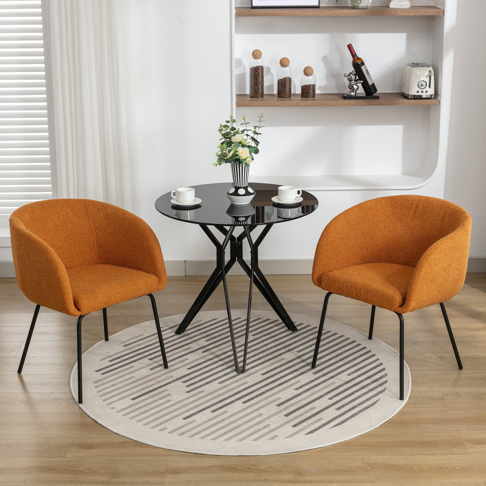 Shop Simplie Fun Boucle Fabric Dining Chair