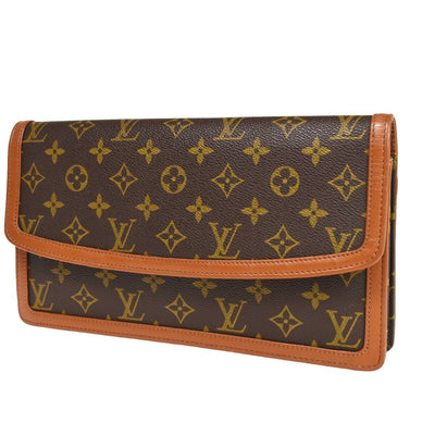 LOUIS VUITTON Authentic Women's Monogram Hand Bag Malesherbes Brown  Leather