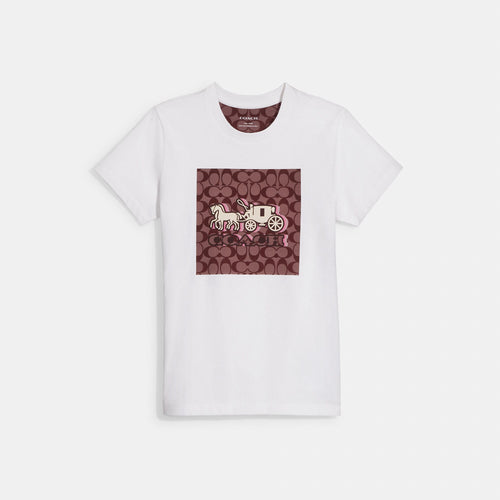 Coach Outlet Horse And Carriage Signature T Shirt In Organic Cotton