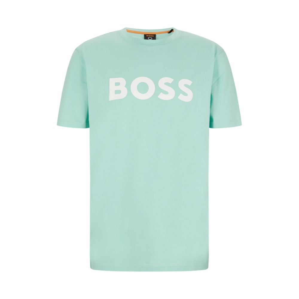 HUGO BOSS Cotton-jersey T-shirt with rubber-print logo