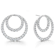 Optima Diamond Circle Earrings- Large
