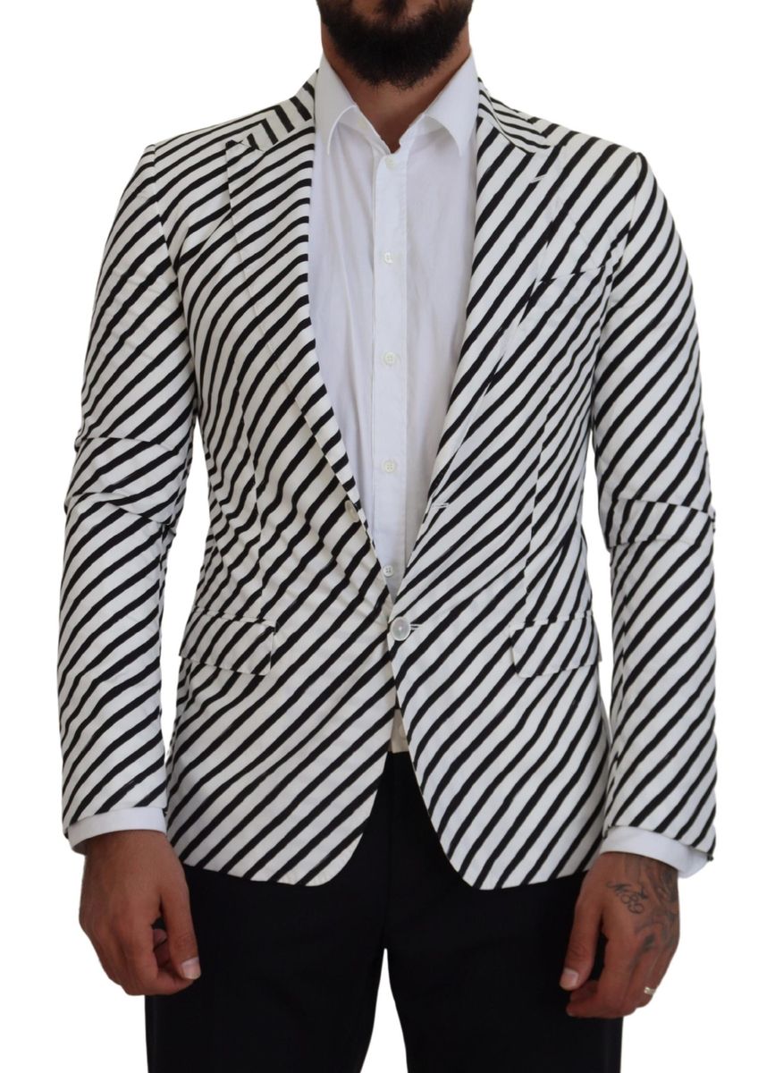 DOLCE & GABBANA Dolce & Gabbana   Striped Slim Fit Jacket Men's Blazer