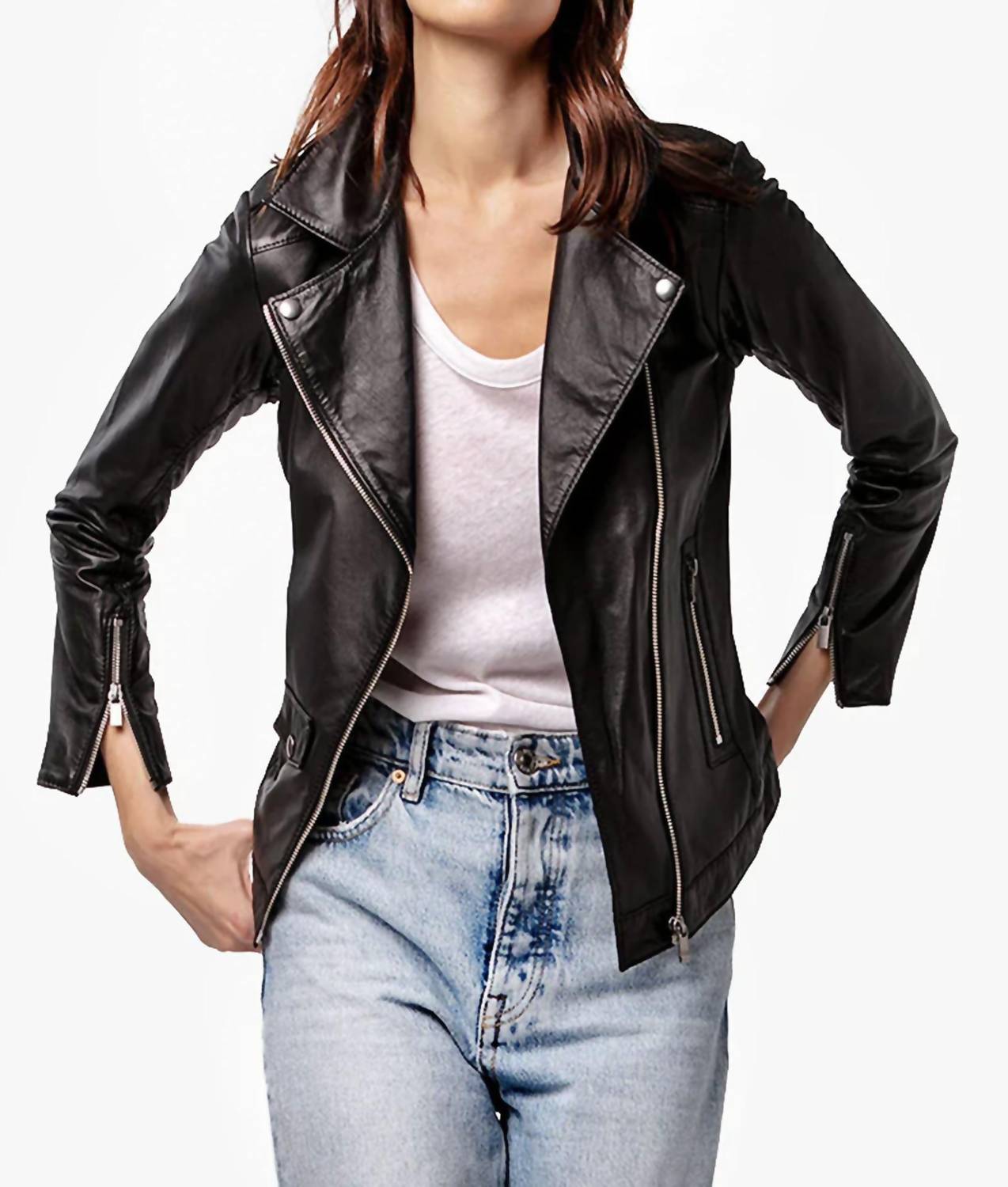 AS BY DF Cult Recycled Leather Jacket in Black