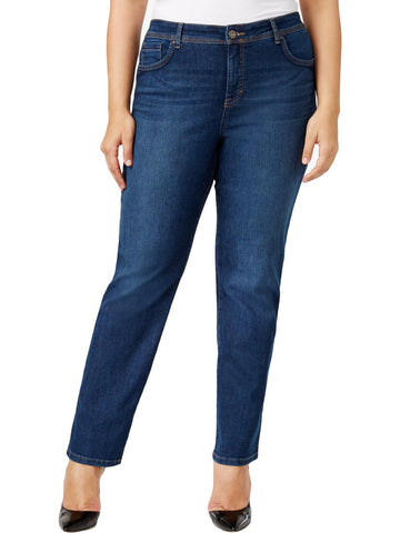 Style & Co. plus womens denim tummy control straight leg jeans