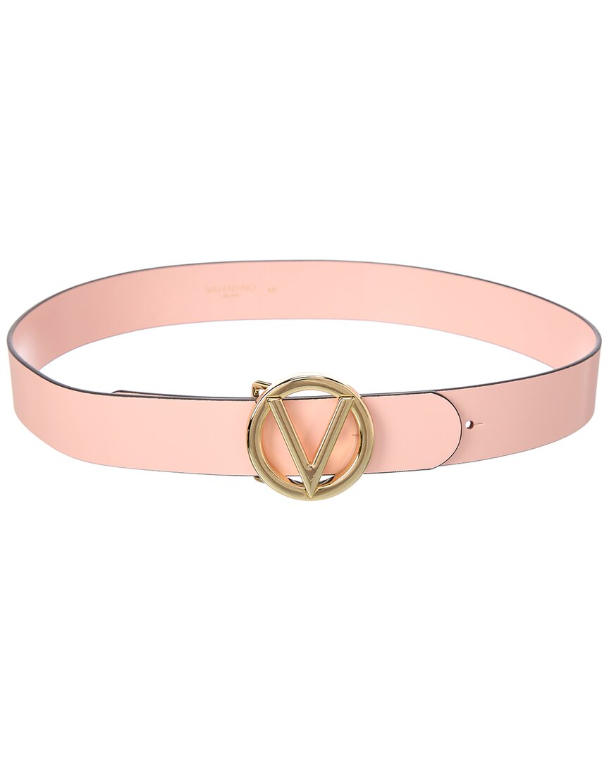 Valentino by Mario Valentino Bessy V-Logo Leather Belt on SALE