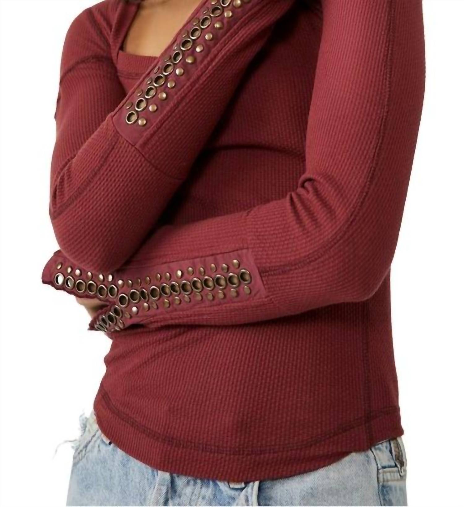FREE PEOPLE A Little Unruly Top in Red Jasper