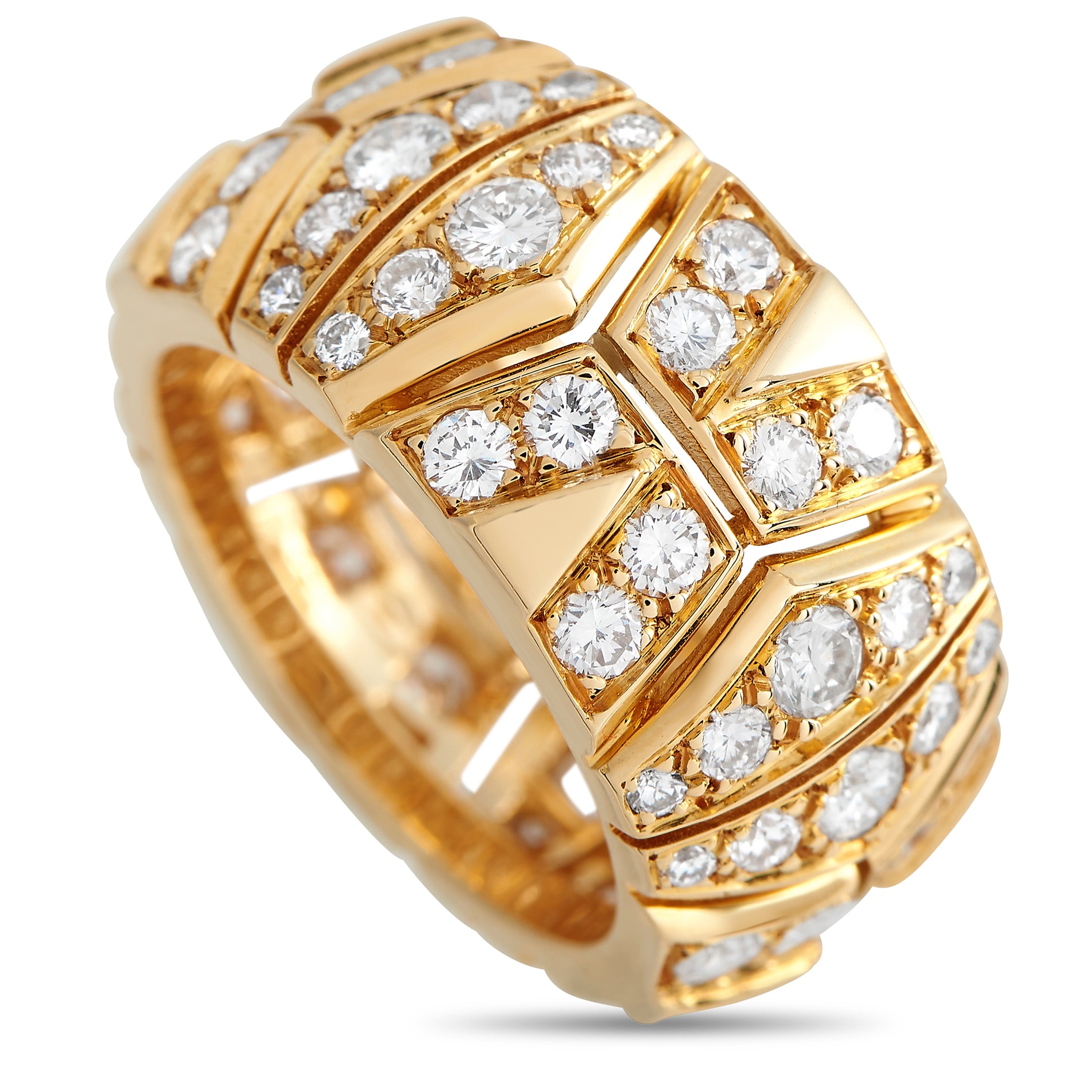 CARTIER Cartier Rivoli 18K Yellow Gold 2.25ct Diamond Ring CA10-101023