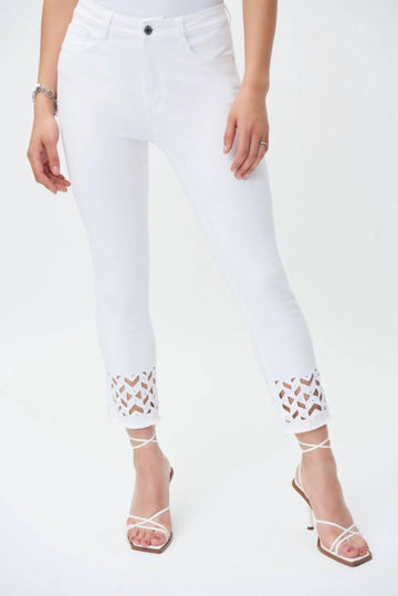 Joseph Ribkoff denim pants in white