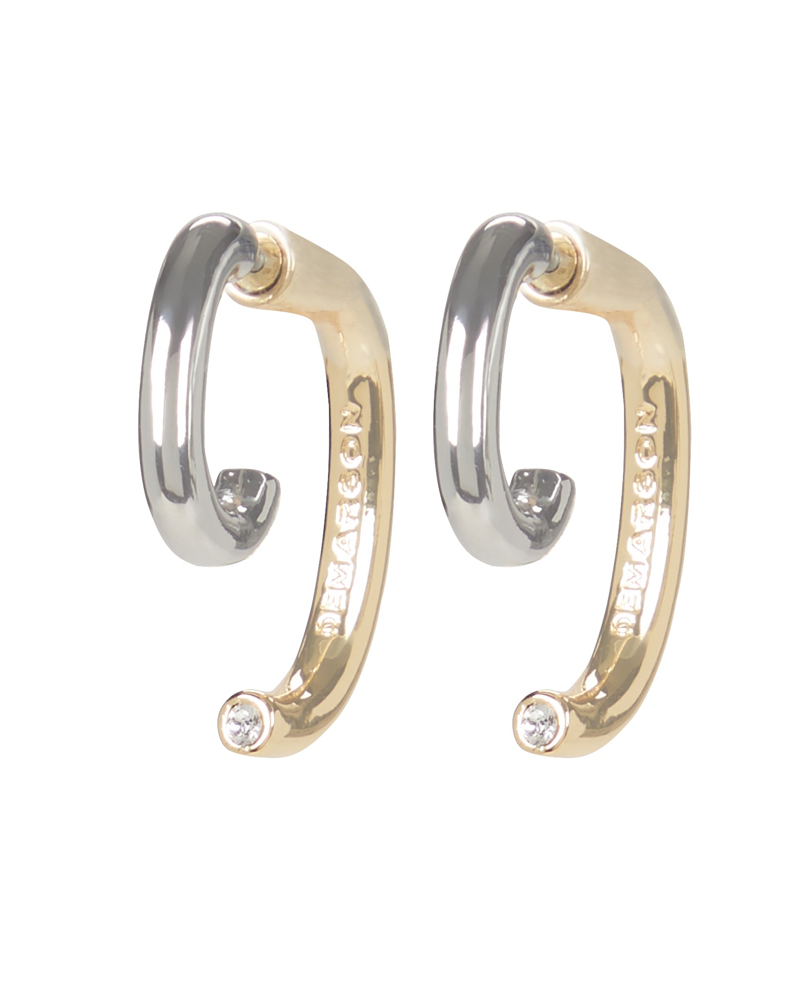 DEMARSON Demarson Mini Luna Two-Tone Earrings