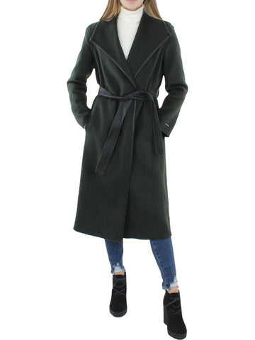 Tahari juliette womens wool blend warm wrap coat