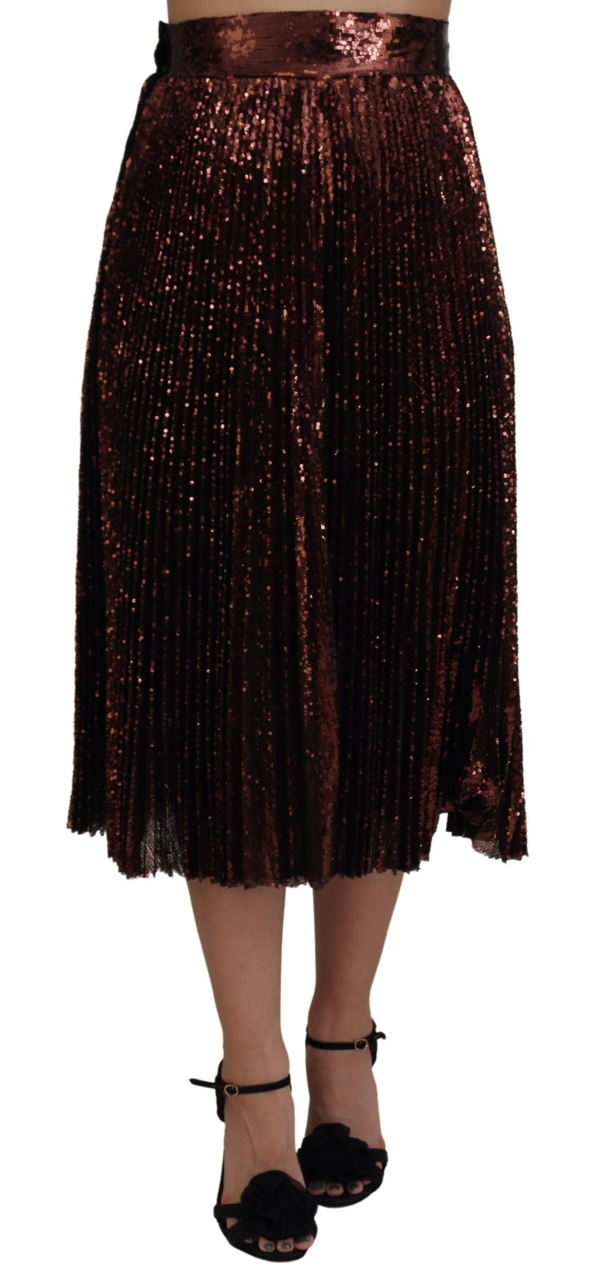 DOLCE & GABBANA Dolce & Gabbana  Sequined High Waist A-line Maxi Women's Skirt