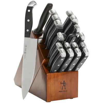 J.A. Henckels International Solution 12- Piece Knife Block Set, Black/Silver