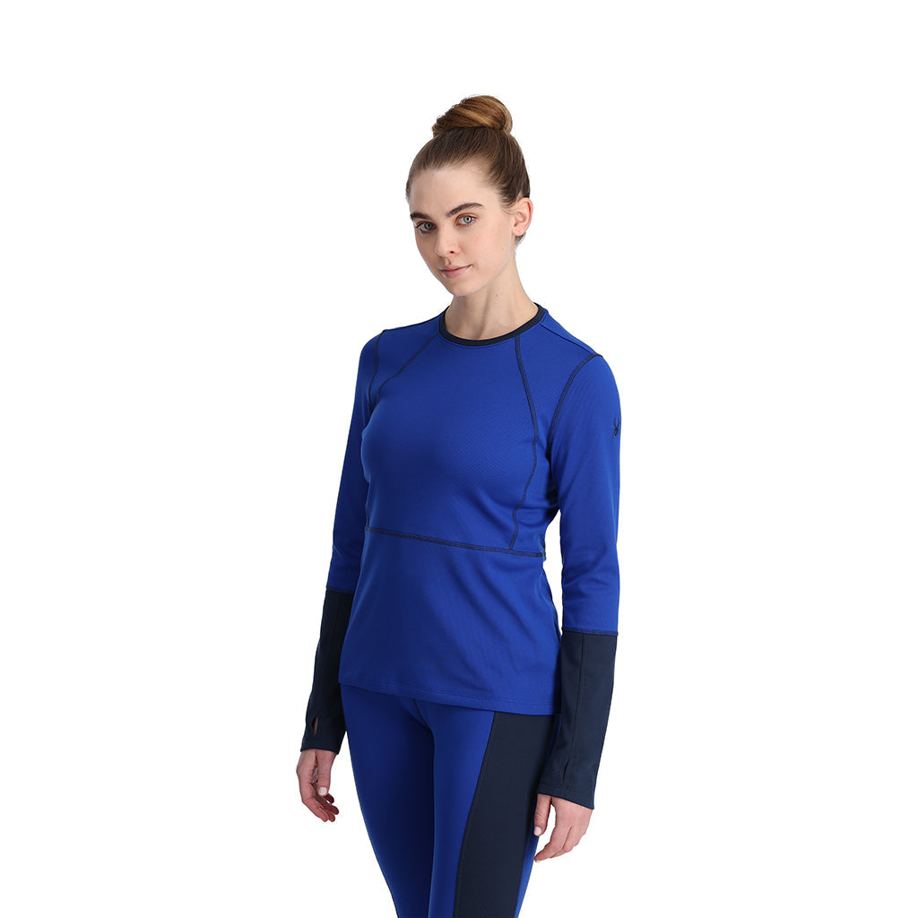 Shop Spyder Womens Charger Crew - Electric Blue