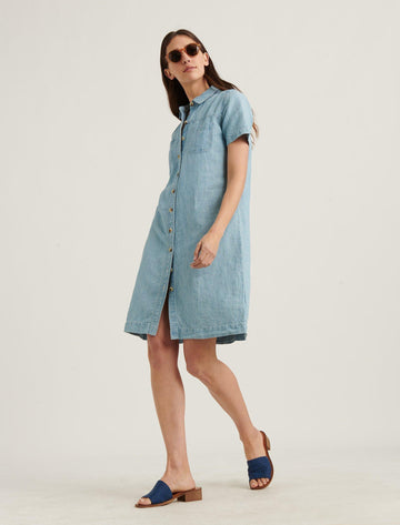 Lucky Brand womens button front shirt dress