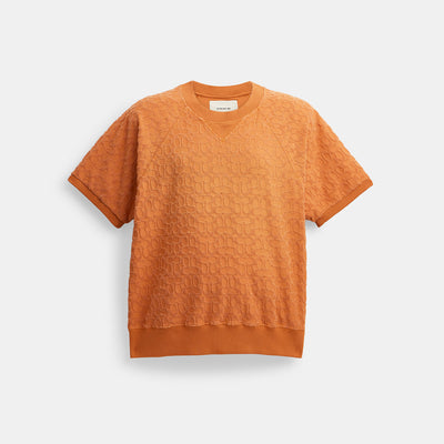 코치 COACH Outlet sun faded signature sweatshirt,sun orange