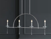 Doris 41" 4-light Linear Metal/Crystal LED Pendant