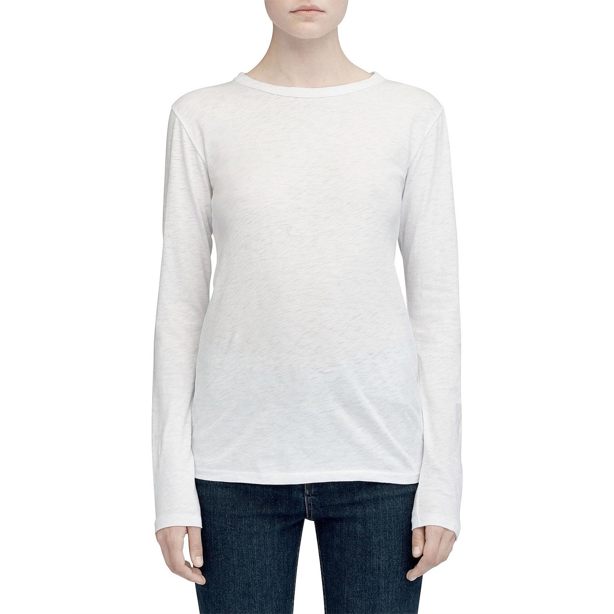 Shop Rag & Bone Women's The Slub Long Sleeve White T-shirt