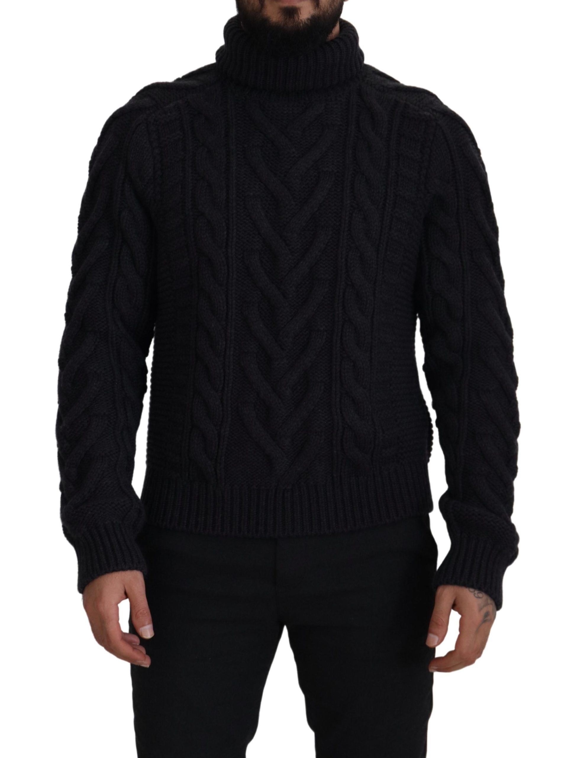 DOLCE & GABBANA Dolce & Gabbana  Wool Knit Turtleneck Pullover Men's Sweater