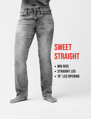 Lucky Brand Sweet Straight Mid Rise Straight Leg Jeans