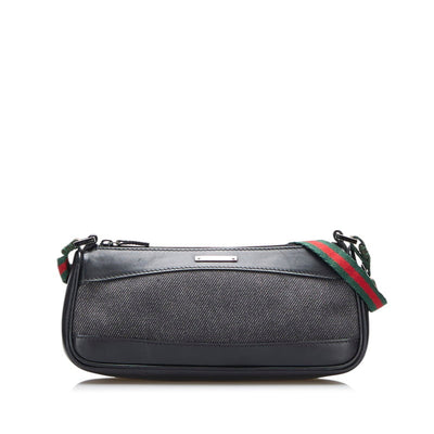 Louis Vuitton Pochette Volga Black Leather Clutch Bag (Pre-Owned)