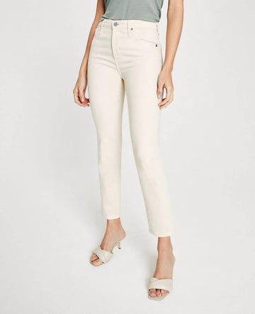 Ag Jeans isabelle high waist crop jeans in ecru