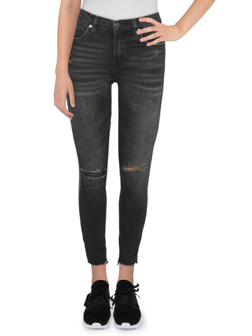 [BLANKNYC] the bond womens mid-rise distressed skinny jeans