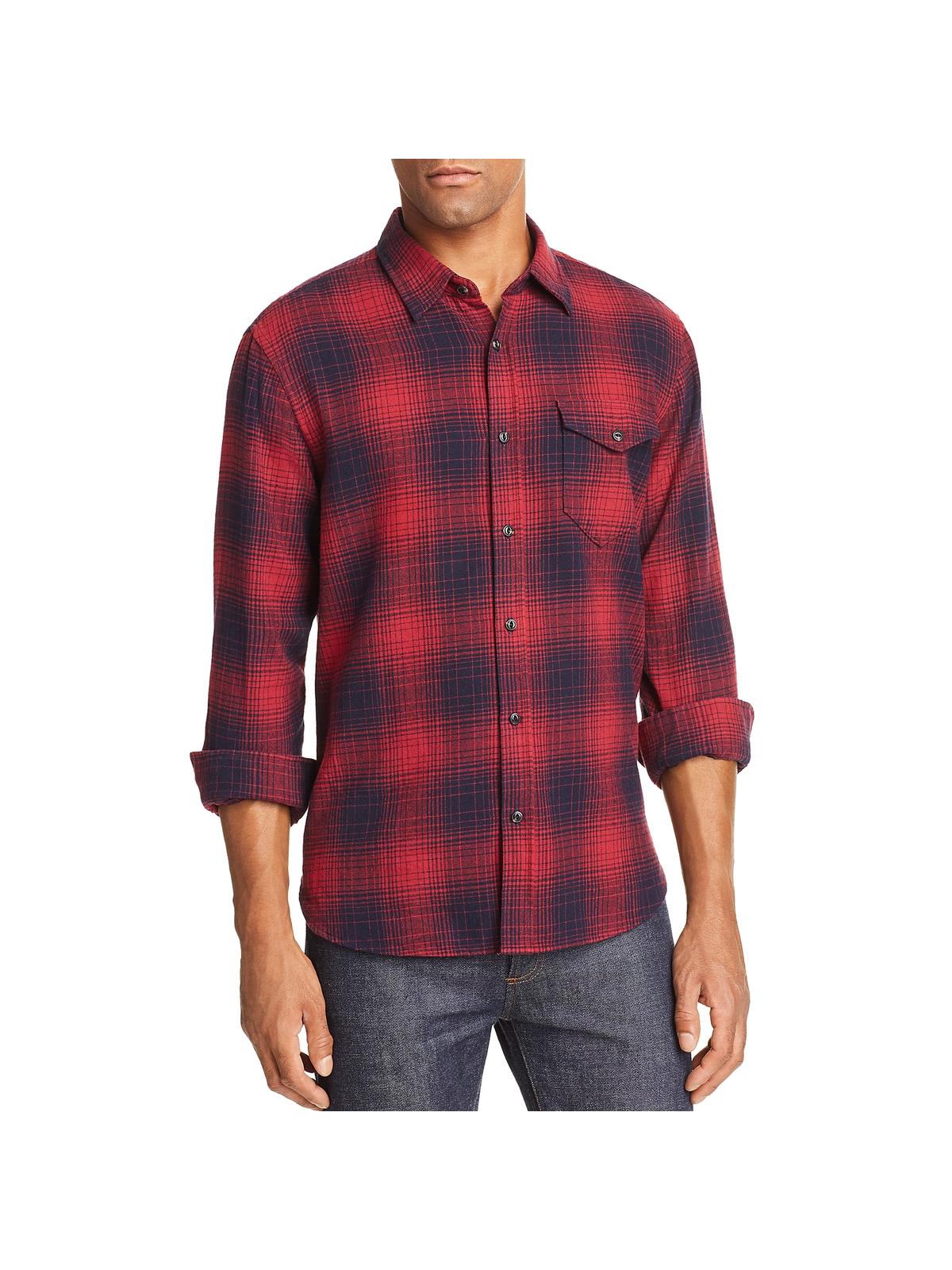 Jachs Ny Mens Cotton Fitted Button-down Shirt In Red | ModeSens