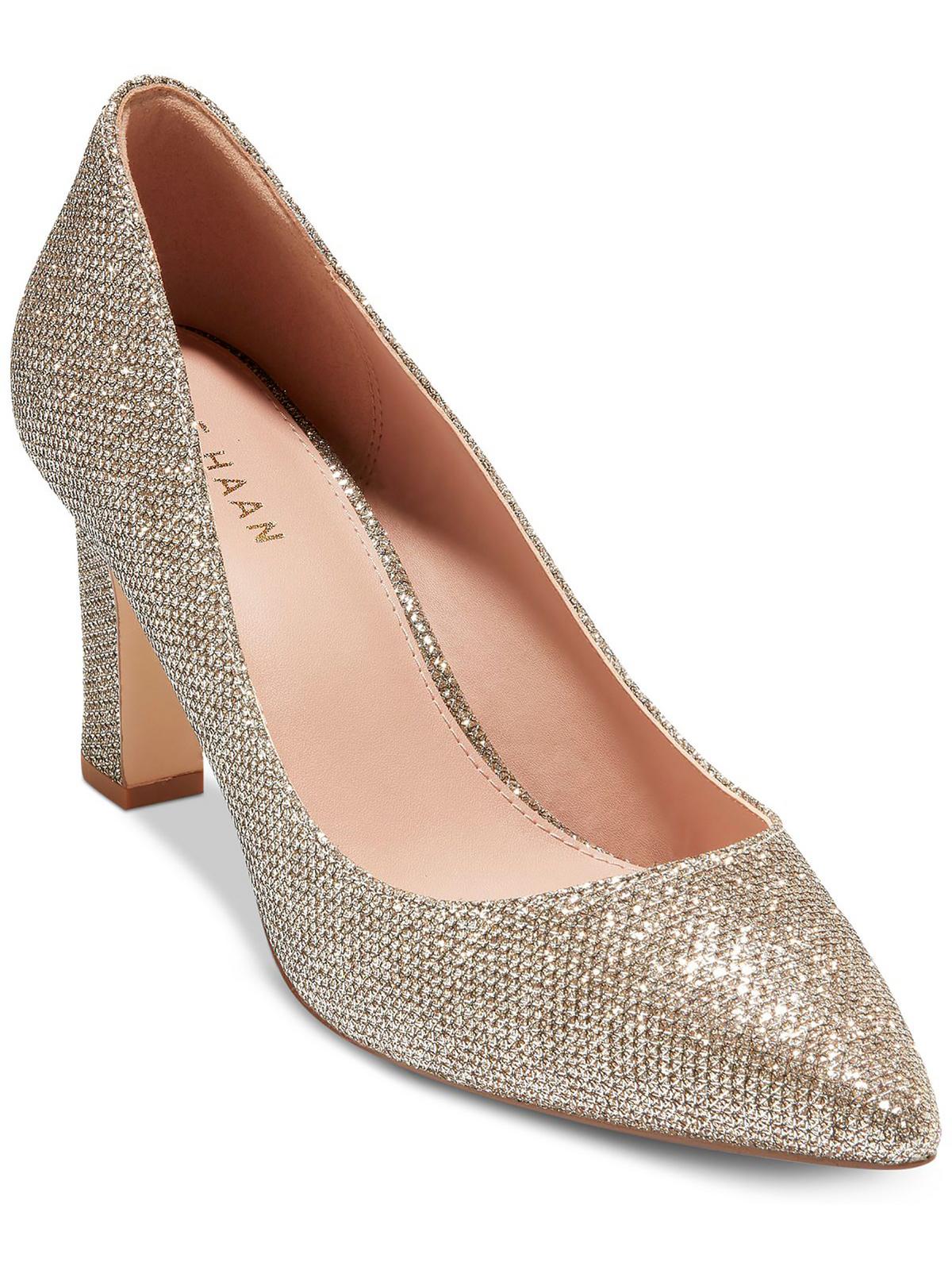 Shop Cole Haan Mylah Womens Glitter Pointed Toe Pumps In Multi