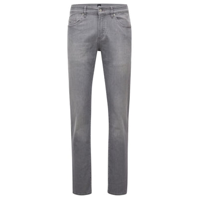 Slim-fit jeans in stonewashed gray Italian stretch denim