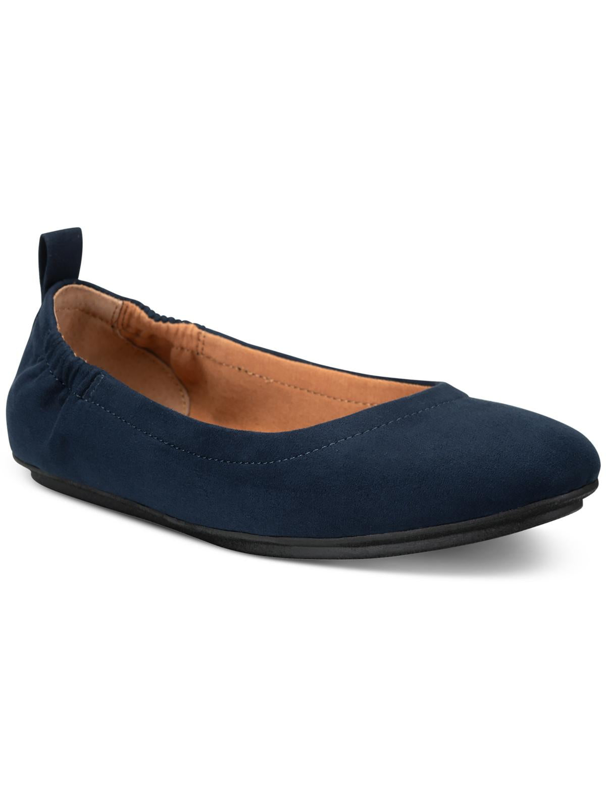 Shop Sun + Stone Luccia Womens Microsuede Comfort Ballet Flats In Blue