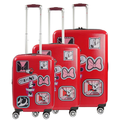 Disney Minnie Quilted 3D Molded 3-Piece Luggage Set Gold