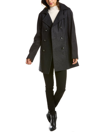 Nautica double-breasted wool-blend peacoat