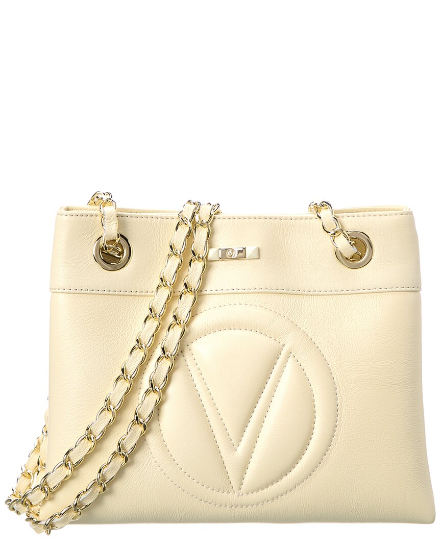 By Mario Rita Signature Leather Shoulder Bag In White |