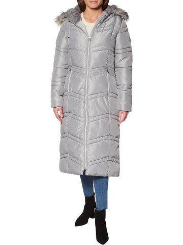 Jessica Simpson womens faux fur winter puffer coat