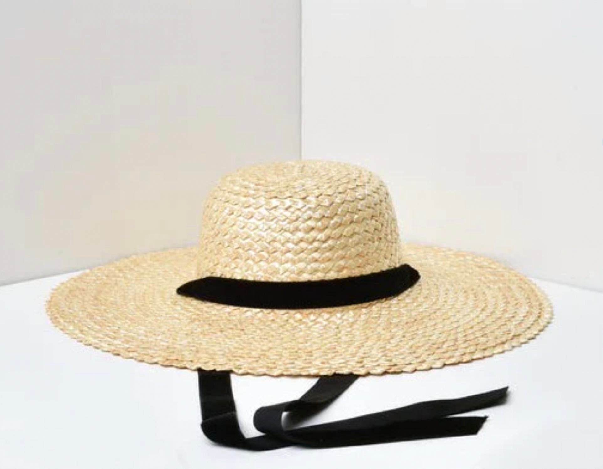 LACK OF COLOR Dolce Sun Hat in Straw Black