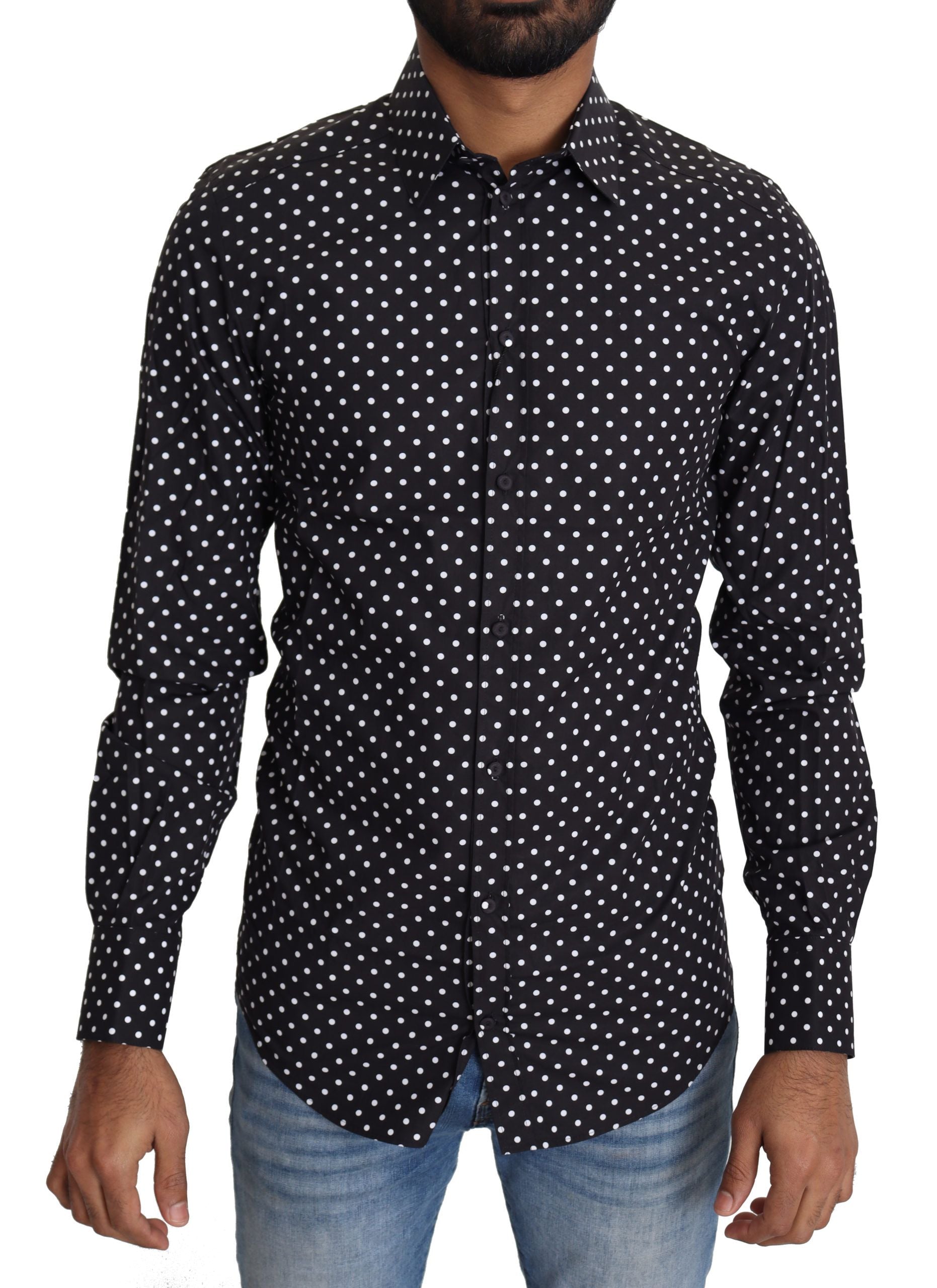 DOLCE & GABBANA Dolce & Gabbana   Polka Dots Casual Men's Shirt