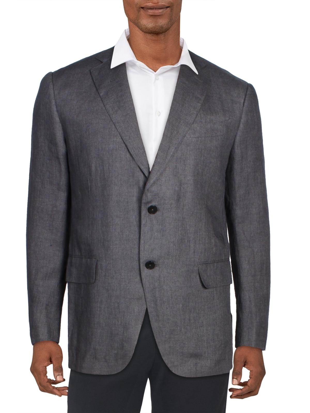 EIDOS Mens Linen Two-Button Suit Jacket