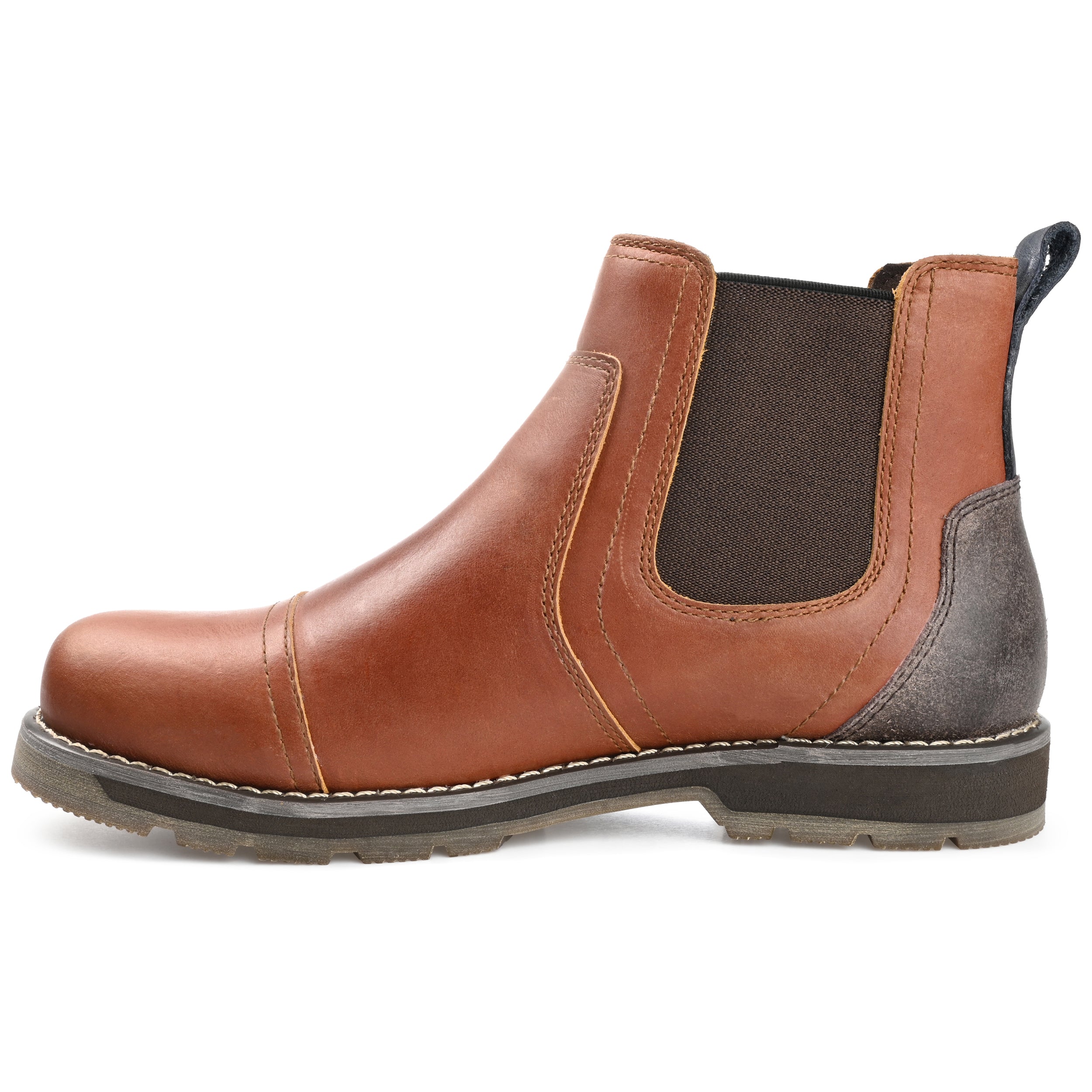 Shop Territory Holloway Cap Toe Chelsea Boot In Brown