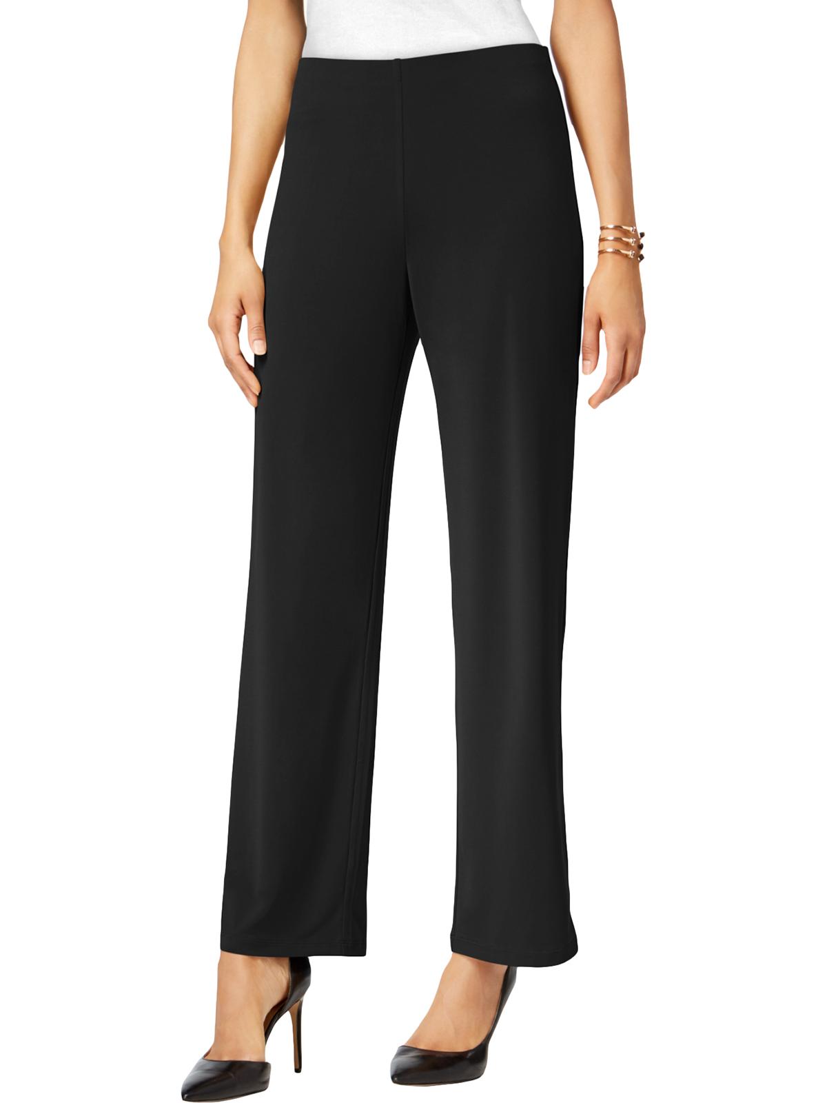 ALFANI Womens High Rise Knit Wide Leg Pants