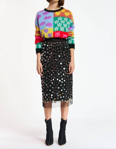 ESSENTIEL ANTWERP Mirror-Embellished Midi Skirt In Black | Shop Premium ...