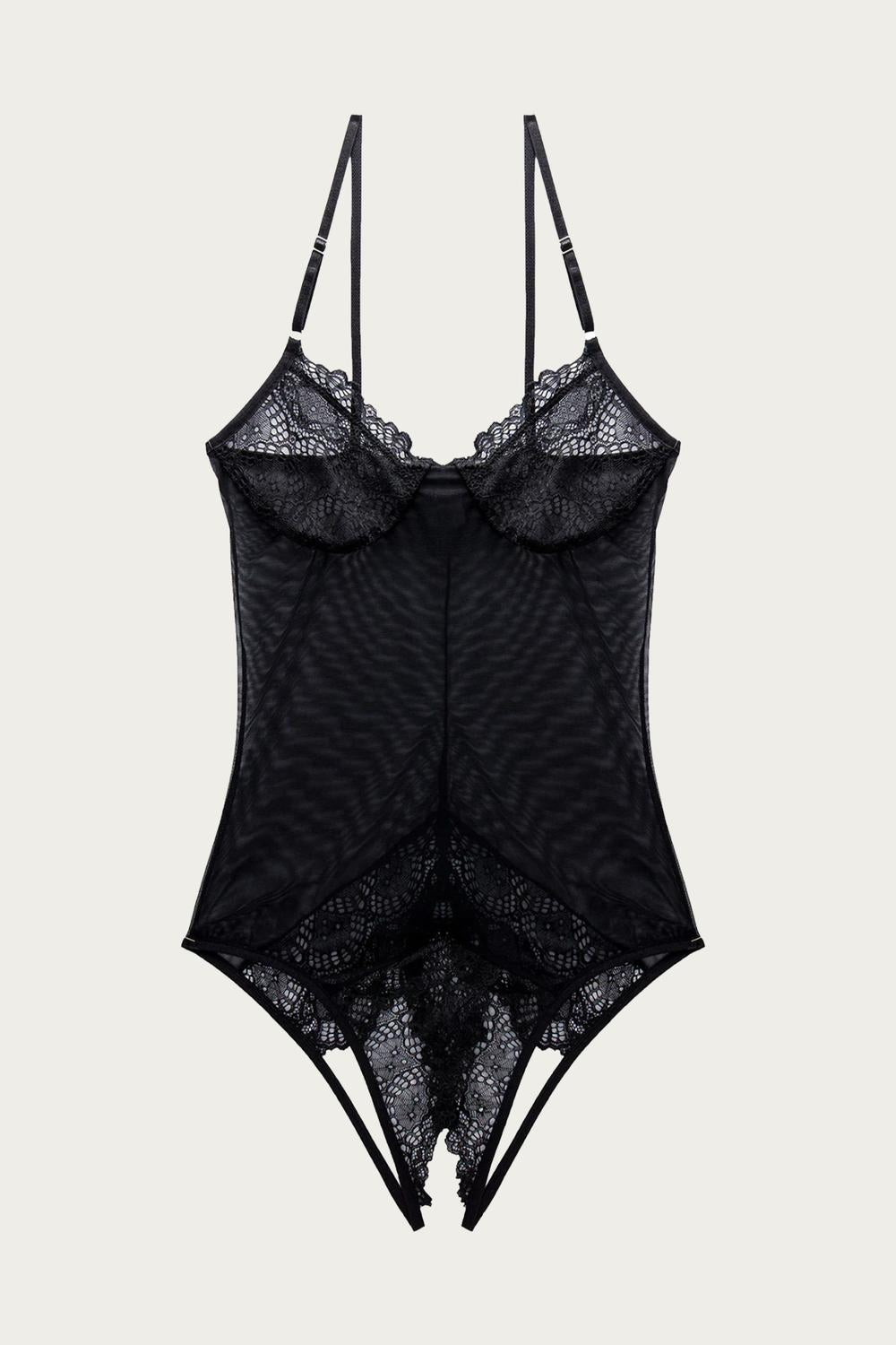 ONLY HEARTS Whisper Sweet Nothings Coucou Bodysuit in Black
