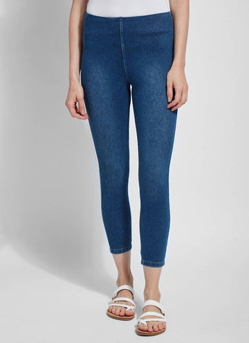 Lysse cropped toothpick denim jean in mid wash
