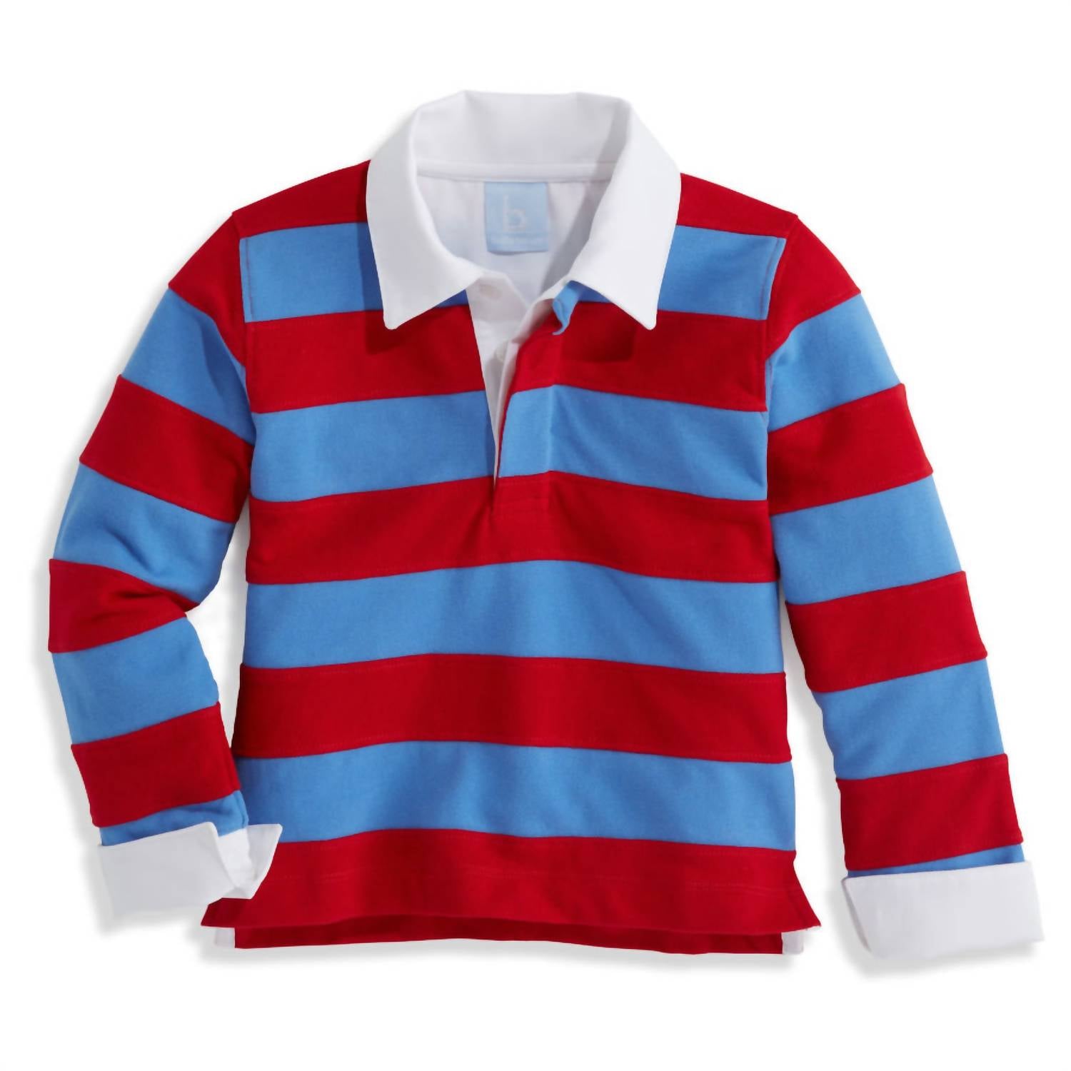 BELLA BLISS Kids' Fitz Rugby Shirt in Red/Blue