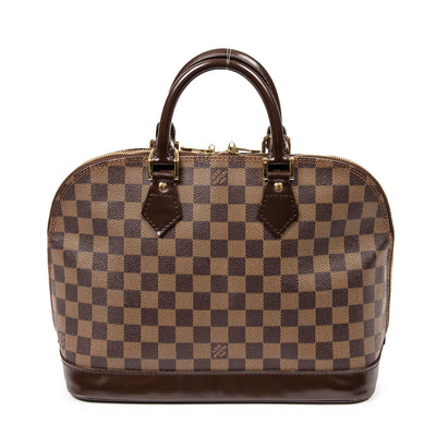 LOUIS VUITTON Trevi PM Damier Ebene Satchel Shoulder Bag Brown - 10% O