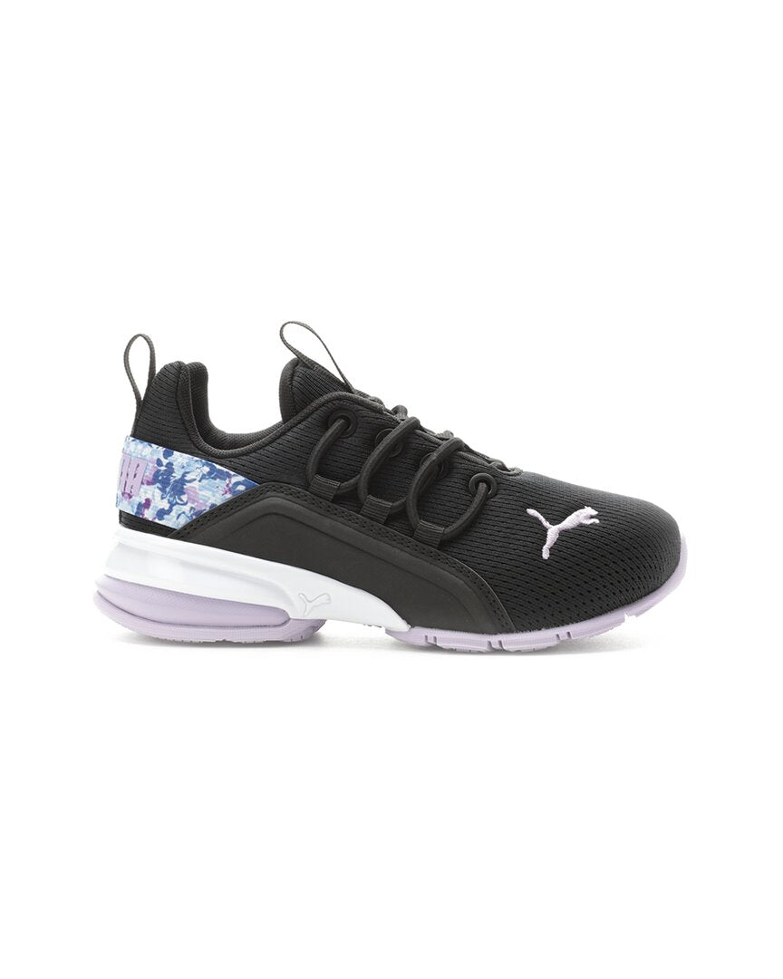 Puma Axelion Mesh First Frost Big Kids' Sneakers In Black-vivid Violet