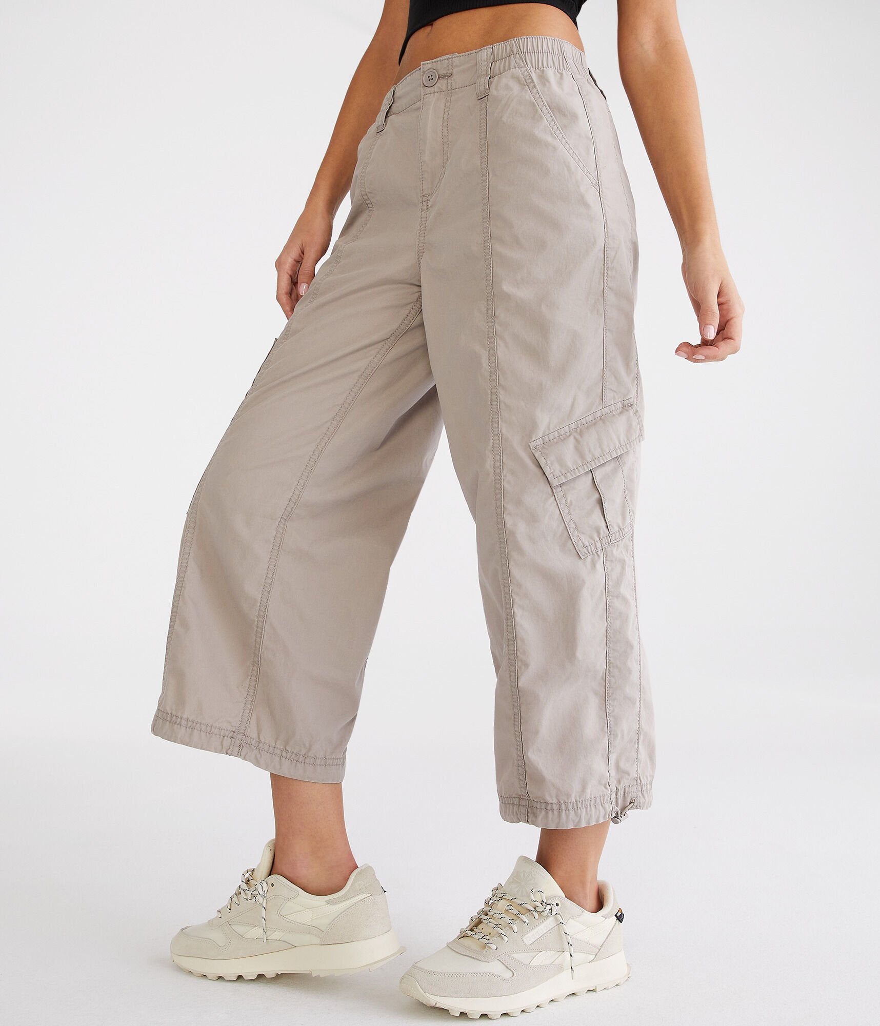 Shop Aéropostale High-rise Cropped Utility Cargo Pants In Multi