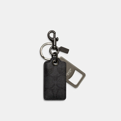 Coach, Accessories, Coach Signature Canvas Print Loop Key Fob Keychain