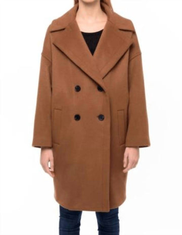 Line maxine coat in chestnut